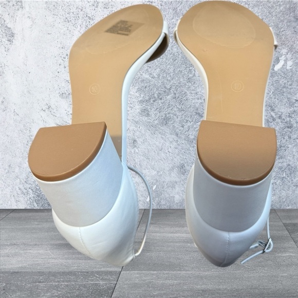 New with Box ♥️White  chunky Heels with Ankle Strap ♥️ - Picture 2 of 5